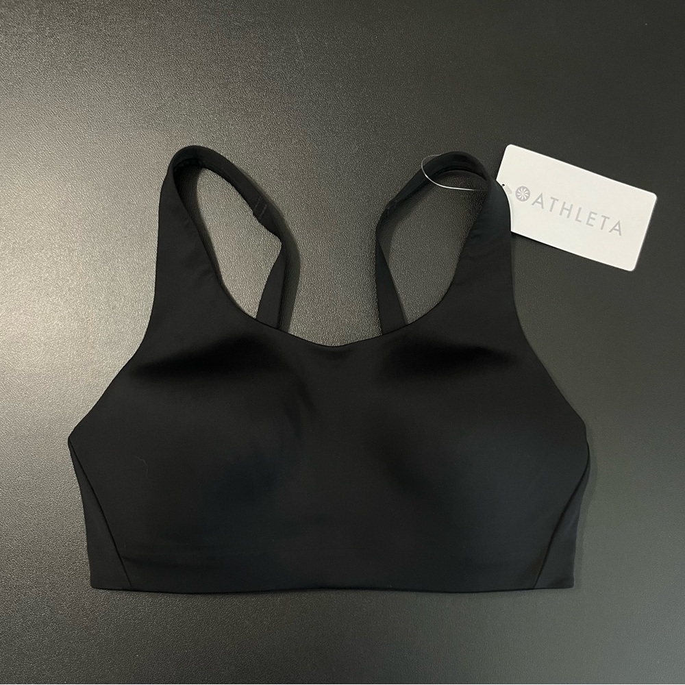 Athleta Women's Sleek Black Sports Bra